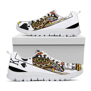 King Of Spades Playing Card Print White Running Shoes