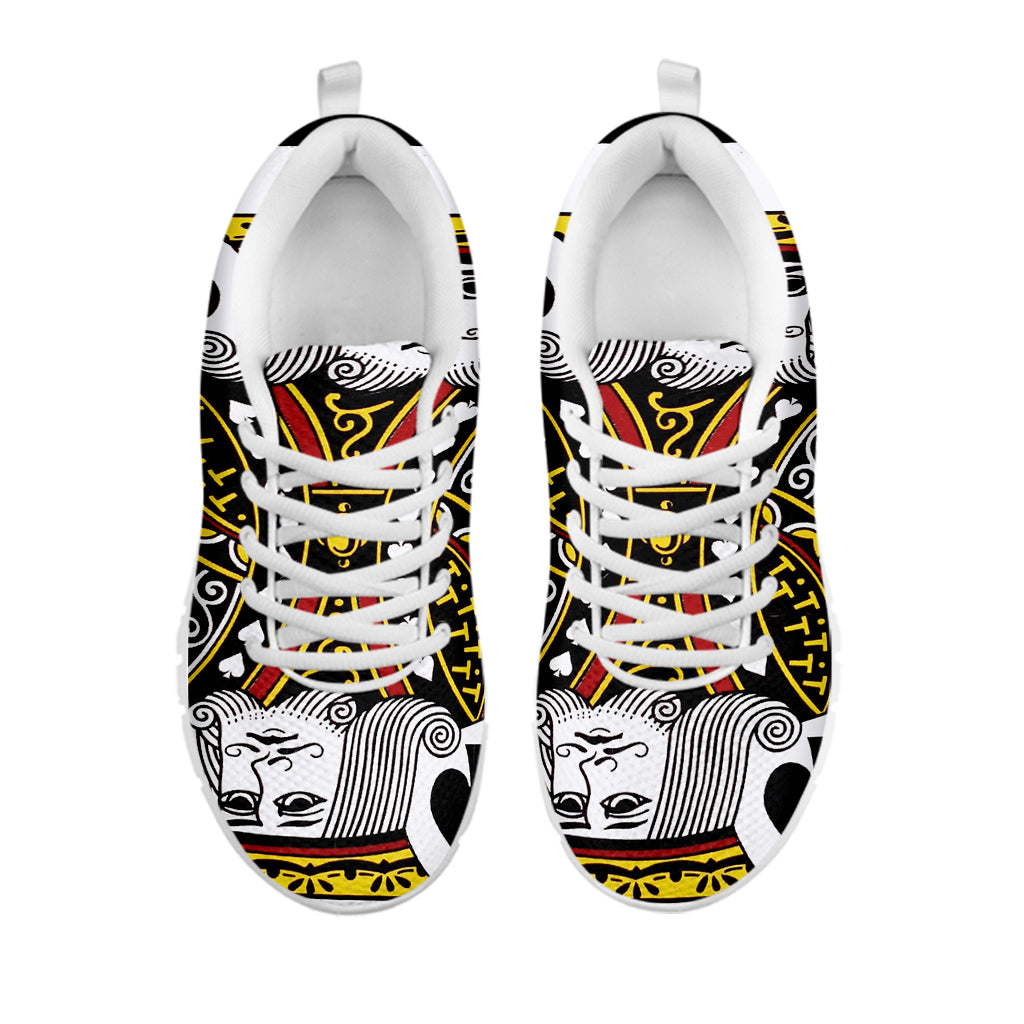 King Of Spades Playing Card Print White Running Shoes