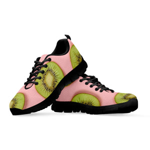 Kiwi Slices Pattern Print Black Running Shoes