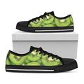 Kiwi Slices Print Black Low Top Sneakers