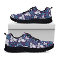 Koala Forest Pattern Print Black Running Shoes