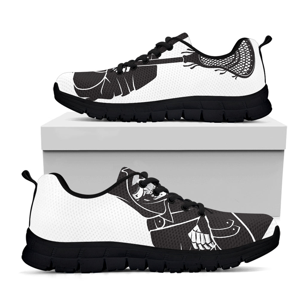 Lacrosse Skull Print Black Running Shoes