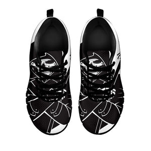 Lacrosse Skull Print Black Running Shoes