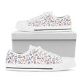 Lacrosse Sport Pattern Print White Low Top Sneakers