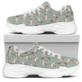 Laurel Green Bull Terrier Pattern Print White Chunky Shoes