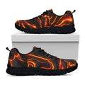 Lava Print Black Running Shoes