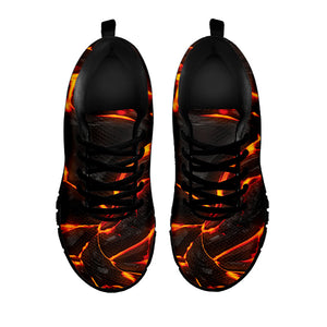 Lava Print Black Running Shoes