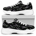 Lavender Flowers Pattern Print White Chunky Shoes