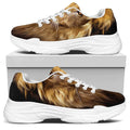 Leo Portrait Print White Chunky Shoes