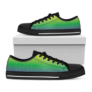 LGBT Pride Rainbow Gradient Print Black Low Top Sneakers