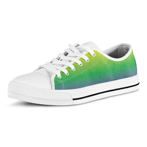 LGBT Pride Rainbow Gradient Print White Low Top Sneakers
