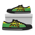 LGBT Rainbow Gadsden Flag Print Black Low Top Sneakers