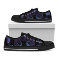 Libra And Astrological Signs Print Black Low Top Sneakers