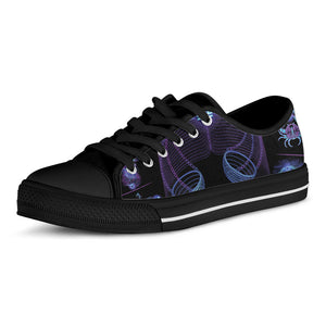 Libra And Astrological Signs Print Black Low Top Sneakers