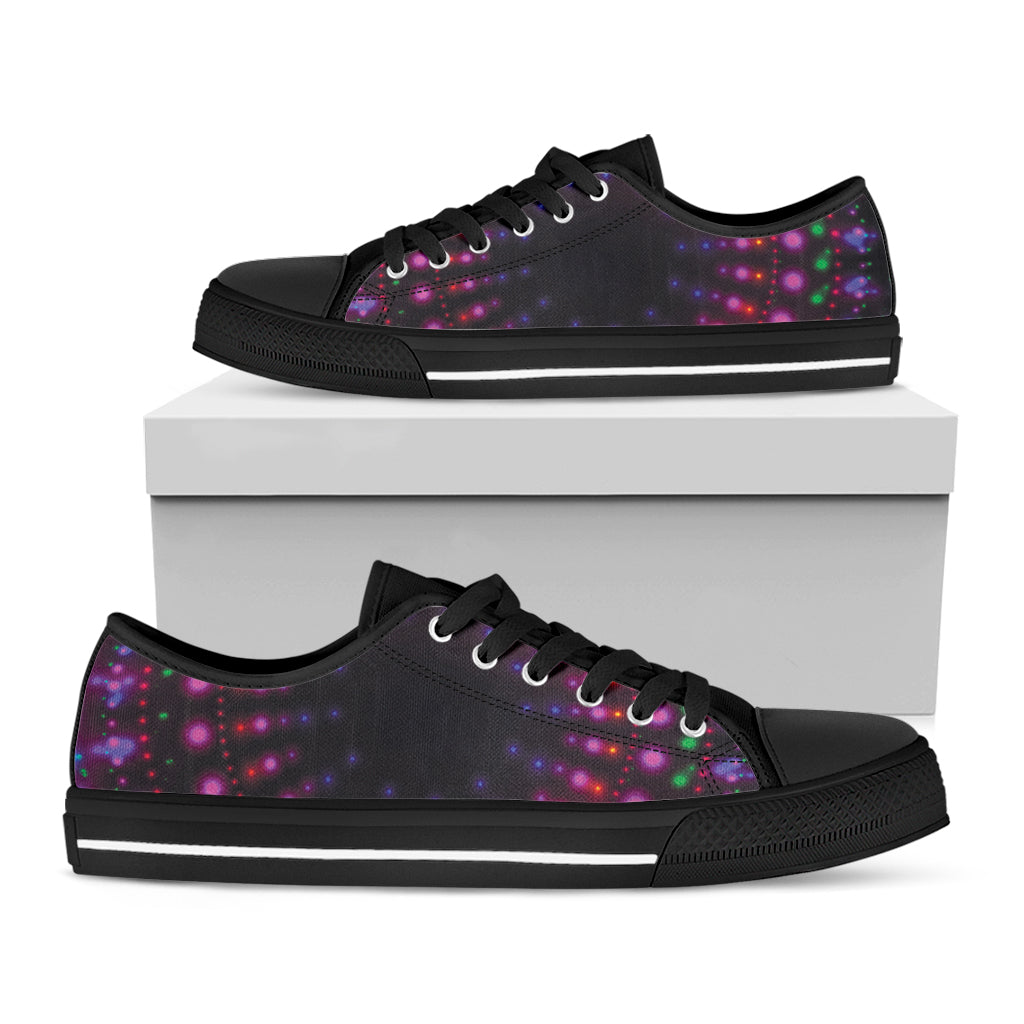 Light Mandala Print Black Low Top Sneakers
