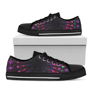 Light Mandala Print Black Low Top Sneakers