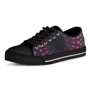 Light Mandala Print Black Low Top Sneakers