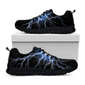 Lightning Spark Print Black Running Shoes