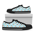 Little Angel Pattern Print Black Low Top Sneakers