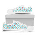 Little Angel Pattern Print White Low Top Sneakers
