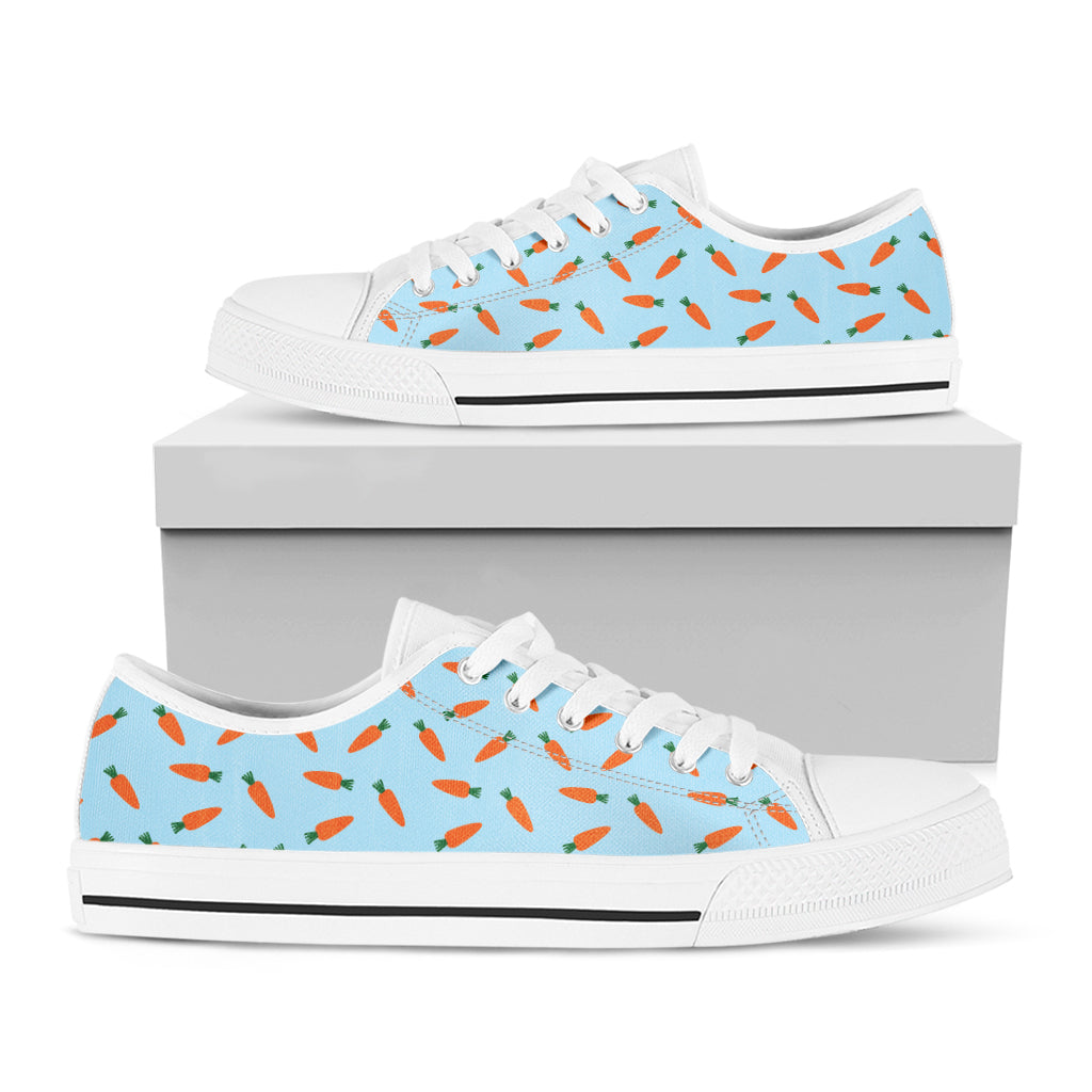 Little Carrot Pattern Print White Low Top Sneakers