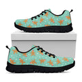 Little Gingerbread Man Pattern Print Black Running Shoes