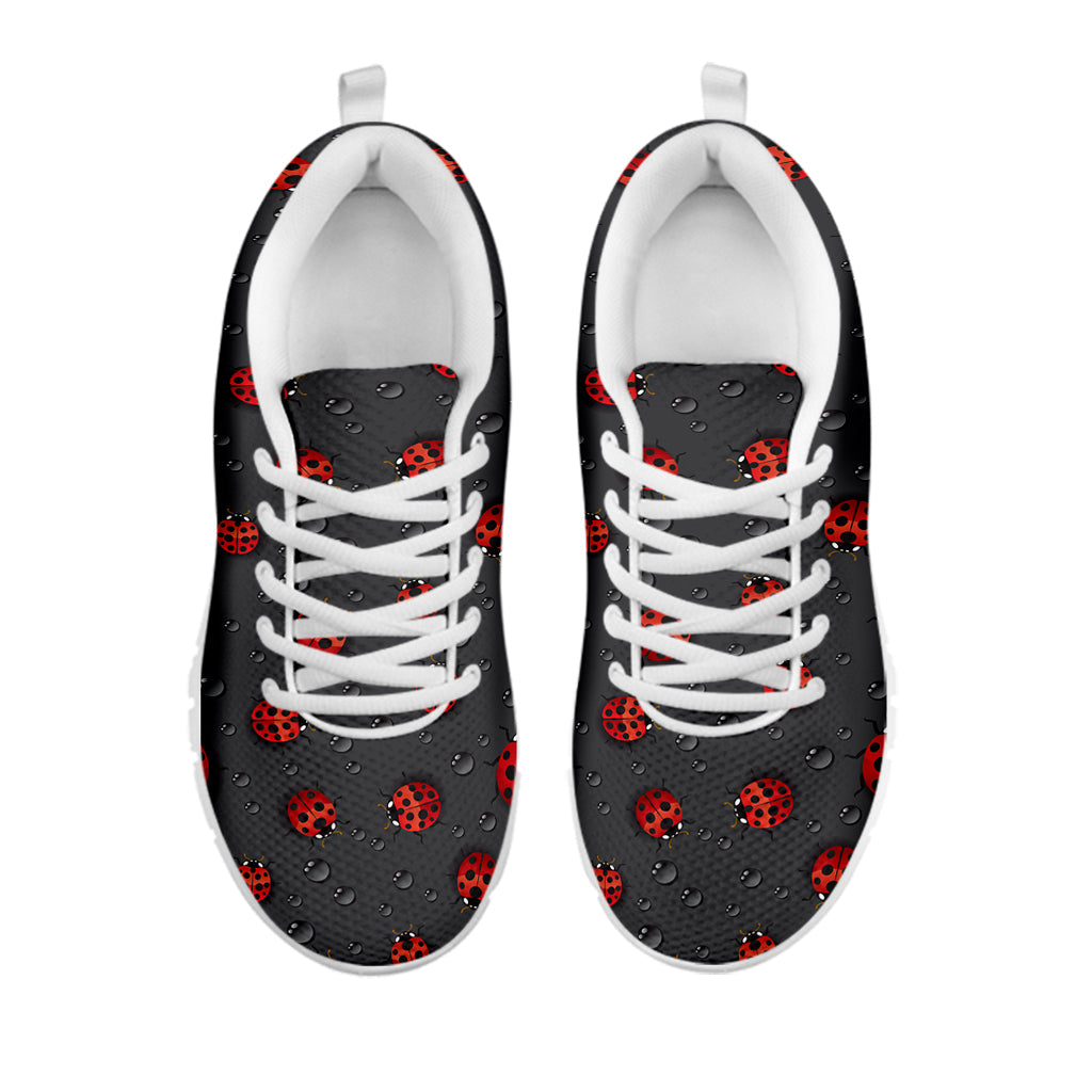 Little Ladybird Pattern Print White Running Shoes