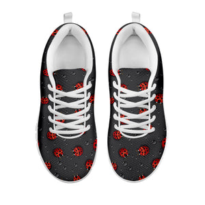 Little Ladybird Pattern Print White Running Shoes
