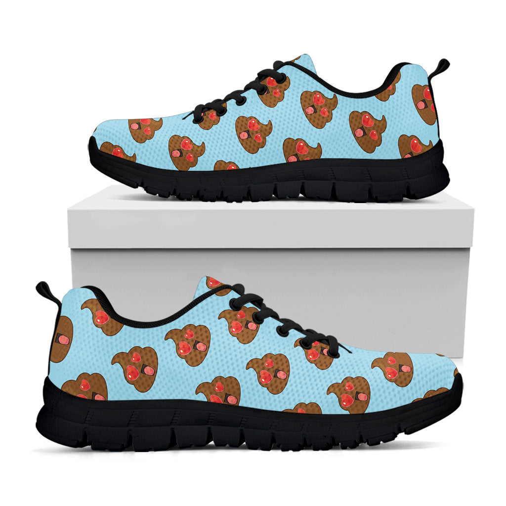 Lovely Poop Pattern Print Black Running Shoes