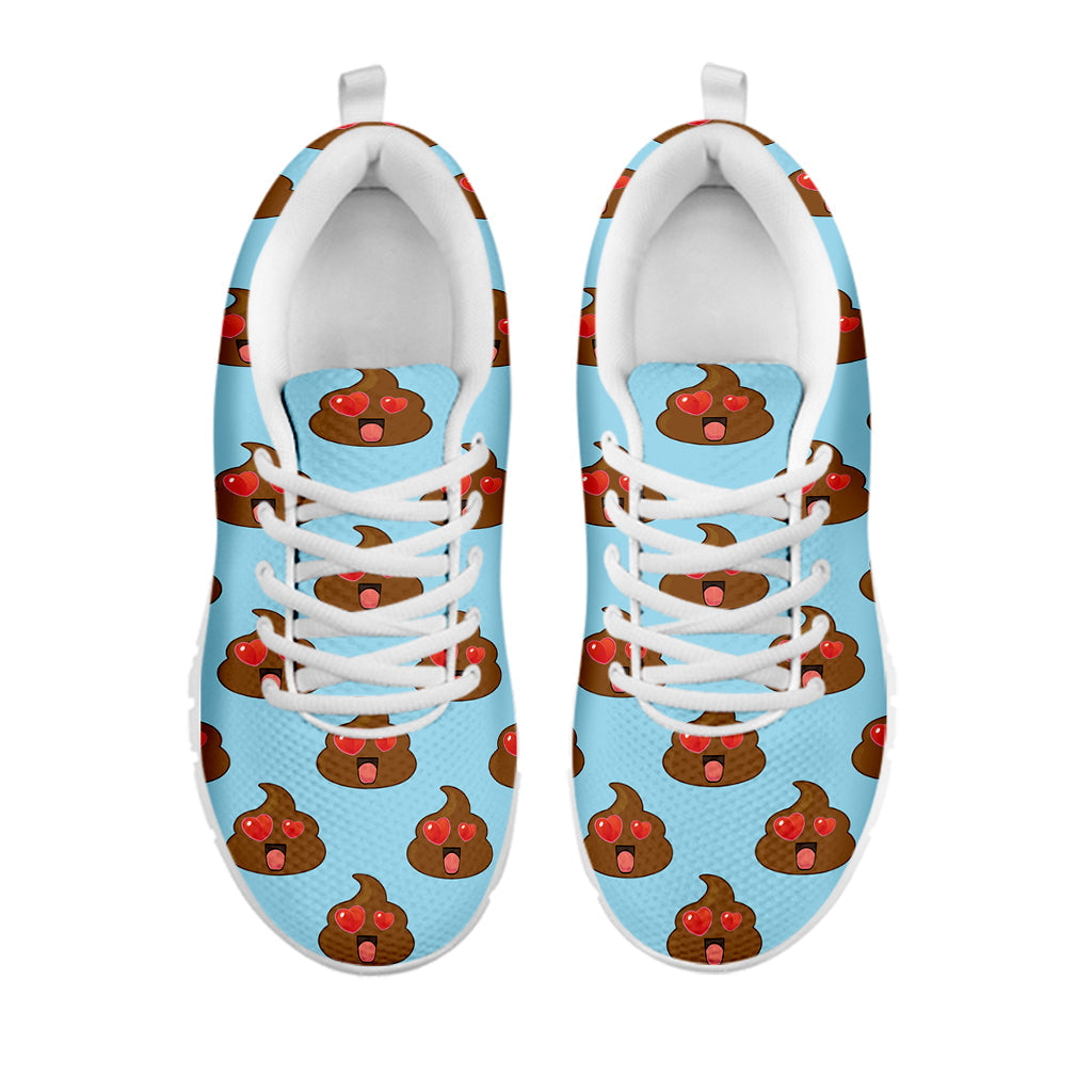 Lovely Poop Pattern Print White Running Shoes