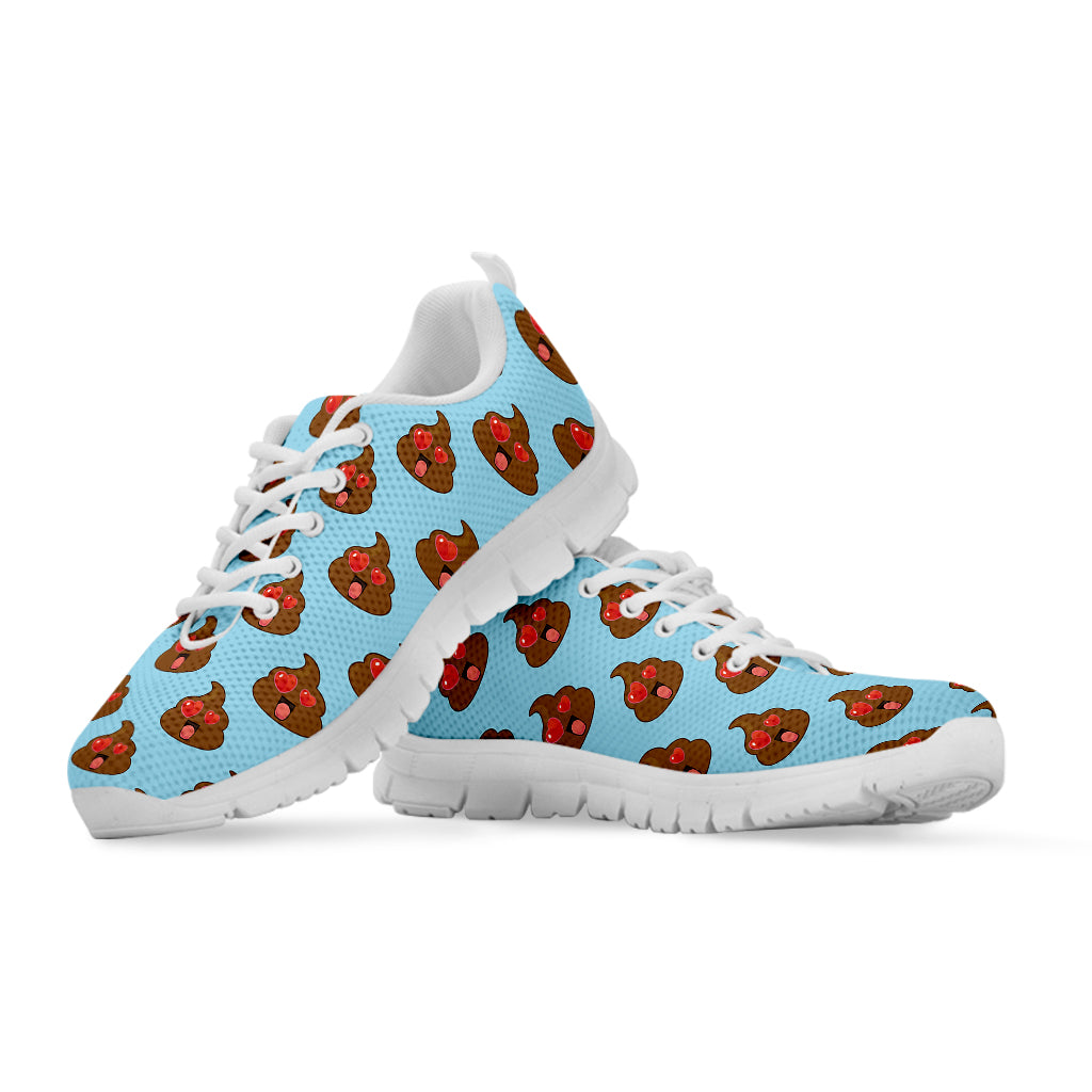 Lovely Poop Pattern Print White Running Shoes