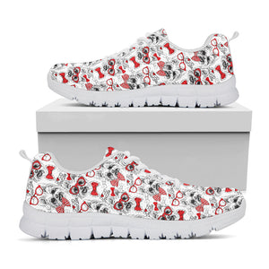 Lovely Yorkshire Terrier Pattern Print White Running Shoes