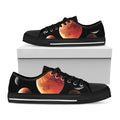 Lunar Eclipse Cycle Print Black Low Top Sneakers