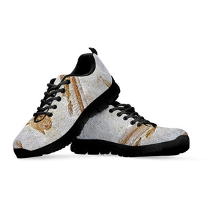Lycoptera Fish Fossil Print Black Running Shoes