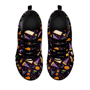 Magic Wizard Pattern Print Black Running Shoes