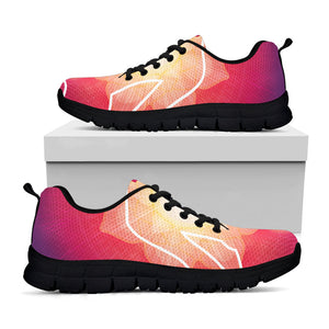 Mandala Chakras Aura Print Black Running Shoes