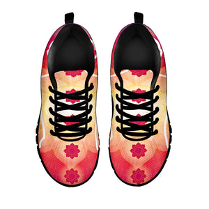 Mandala Chakras Aura Print Black Running Shoes