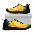 Manipura Chakra Mandala Print Black Running Shoes