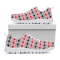 Maori Kowhaiwhai Pattern Print White Running Shoes