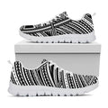 Maori Polynesian Tribal Tattoo Print White Running Shoes