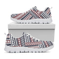 Maori Tribal Pattern Print White Running Shoes