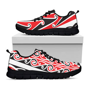 Maori Tribal Print Black Running Shoes