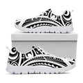 Maori Tribal Tattoo Pattern Print White Running Shoes