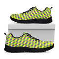 Mardi Gras Fat Tuesday Pattern Print Black Running Shoes