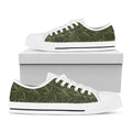 Marijuana Leaf Pattern Print White Low Top Sneakers