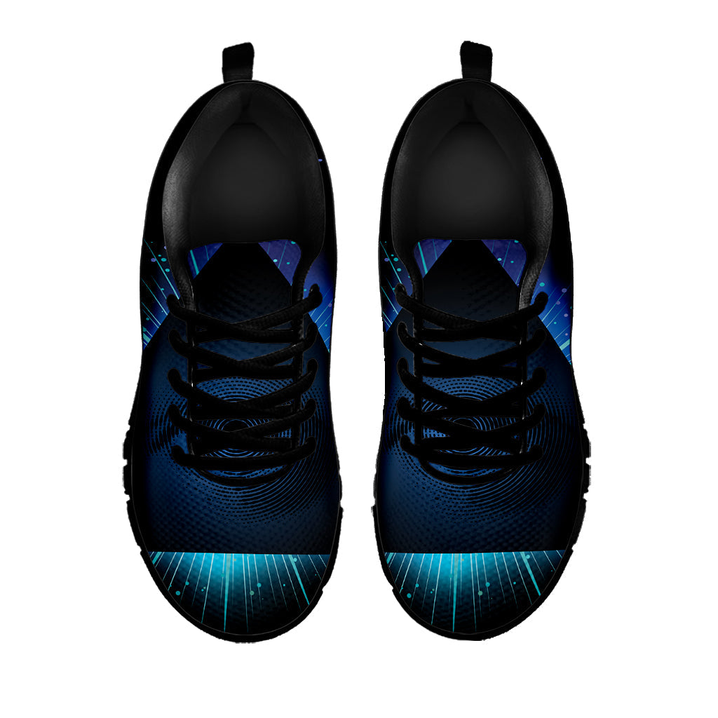 Masonic Eye All Seeing Print Black Running Shoes