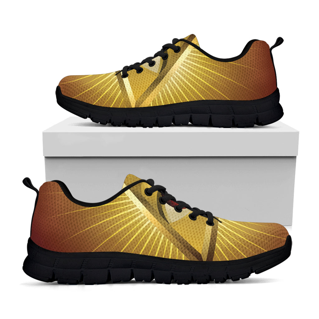 Masonic Eye Sight Print Black Running Shoes
