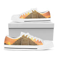 Mayan Civilization Print White Low Top Sneakers