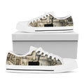 Mayan Stone Print White Low Top Sneakers