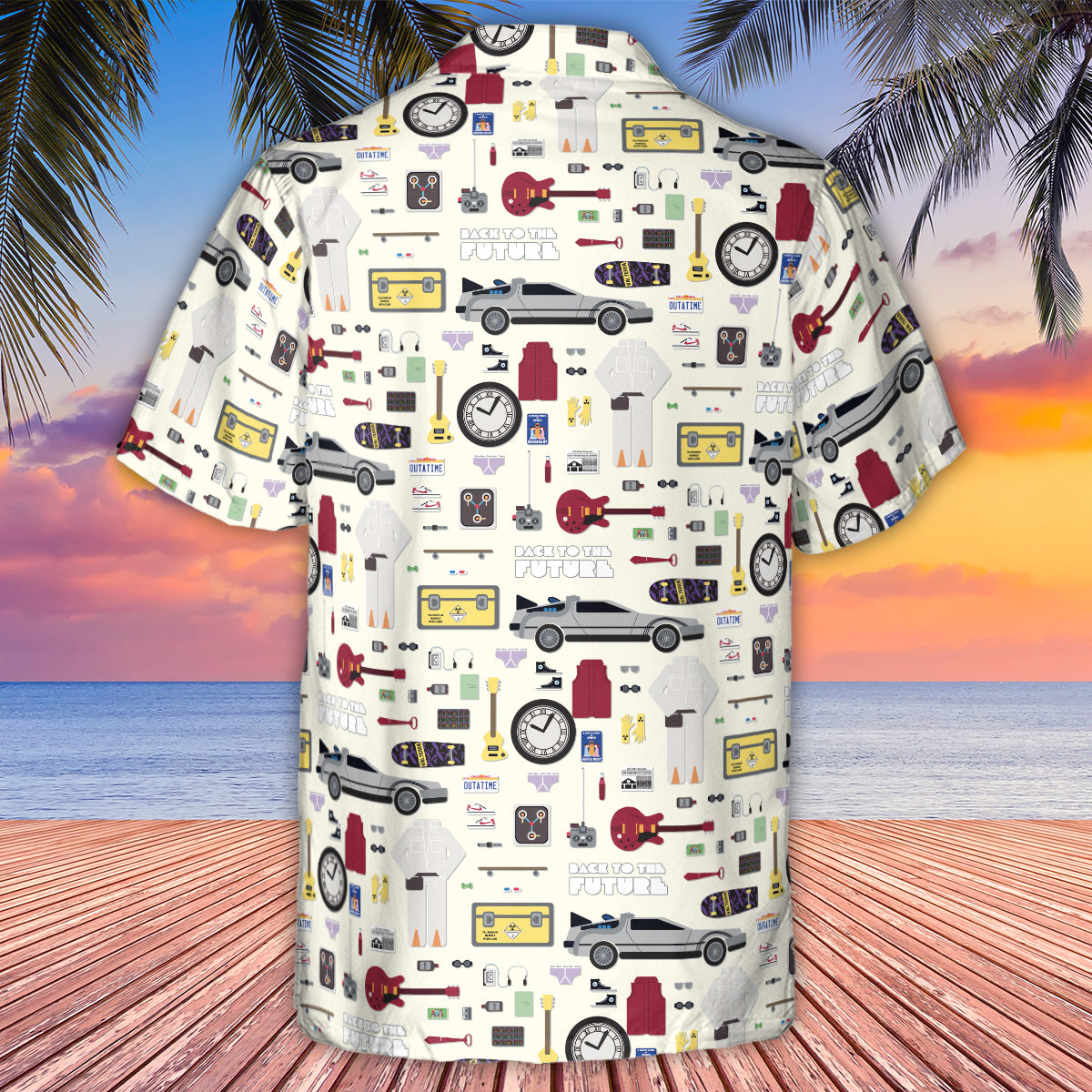 Back to the Future Pattern Hawaiian Shirt